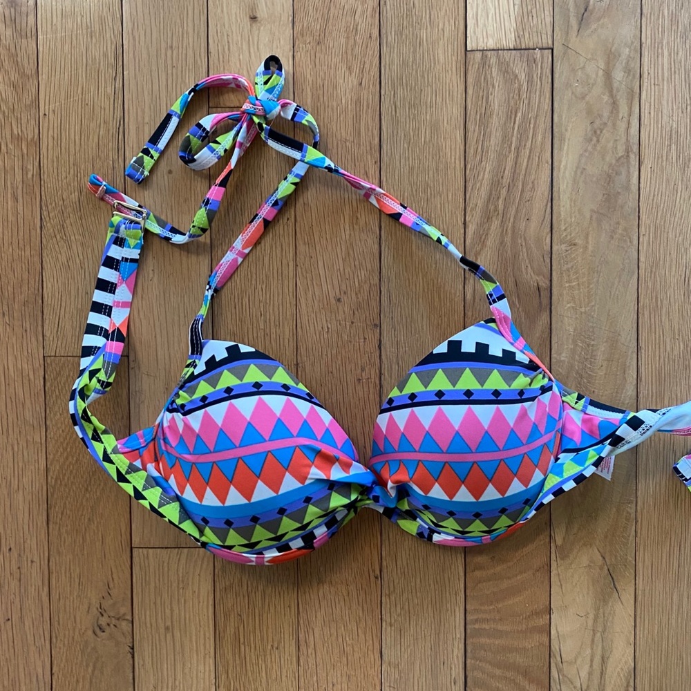 Target Multicolored Swim Top-Size Medium